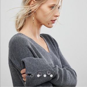 Current Air V neck knit sweater